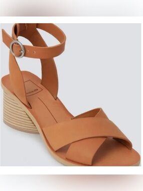 Dolce Vita Leather Camel heel sandals
